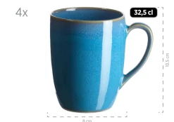 Geschirrsets|Die moderne Hausfrau Geschirr-Set, Keramik Ossia Hellblau