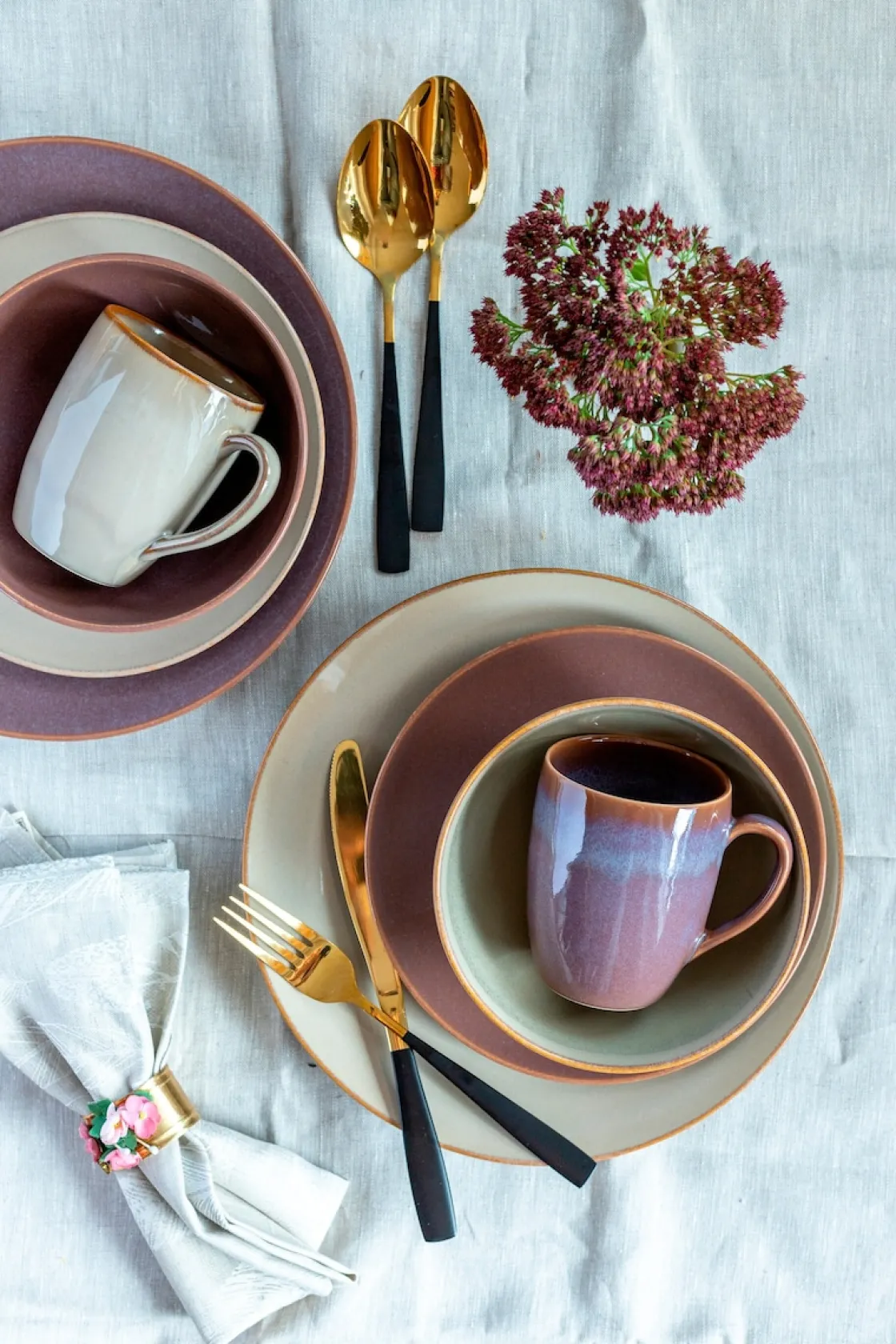 Geschirrsets|Die moderne Hausfrau Geschirr-Set, Keramik Ossia Hellblau