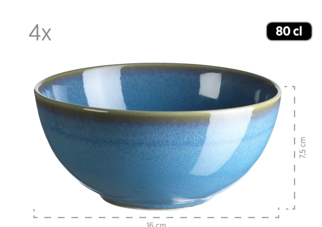 Geschirrsets|Die moderne Hausfrau Geschirr-Set, Keramik Ossia Hellblau