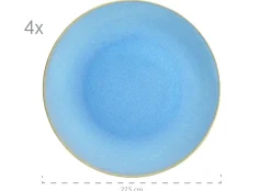 Geschirrsets|Die moderne Hausfrau Geschirr-Set, Keramik Ossia Hellblau