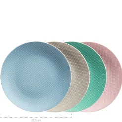 Geschirrsets|Die moderne Hausfrau Geschirr-Set, Porzellan Kitchen Time II Rosa, Blau, Grün, Beige