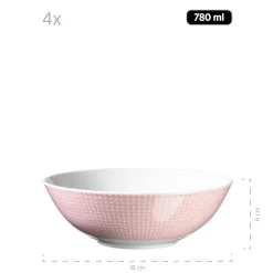 Die moderne Hausfrau Geschirr-Set, Porzellan Kitchen Time II Rosa