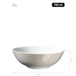 Geschirrsets|Die moderne Hausfrau Geschirr-Set, Porzellan Kitchen Time II Beige