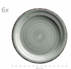 Geschirrsets|Die moderne Hausfrau Geschirr-Set, Steingut Lumaca Rauchblau