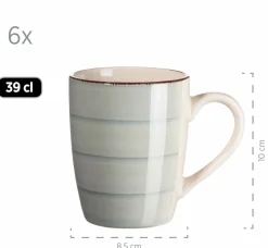 Geschirrsets|Die moderne Hausfrau Geschirr-Set, Steingut Lumaca Rauchblau