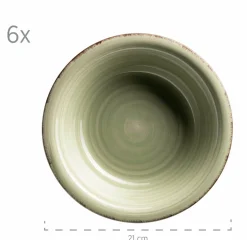 Geschirrsets|Die moderne Hausfrau Geschirr-Set, Steingut Lumaca Olivgrün