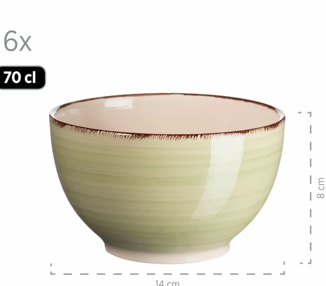 Geschirrsets|Die moderne Hausfrau Geschirr-Set, Steingut Lumaca Olivgrün