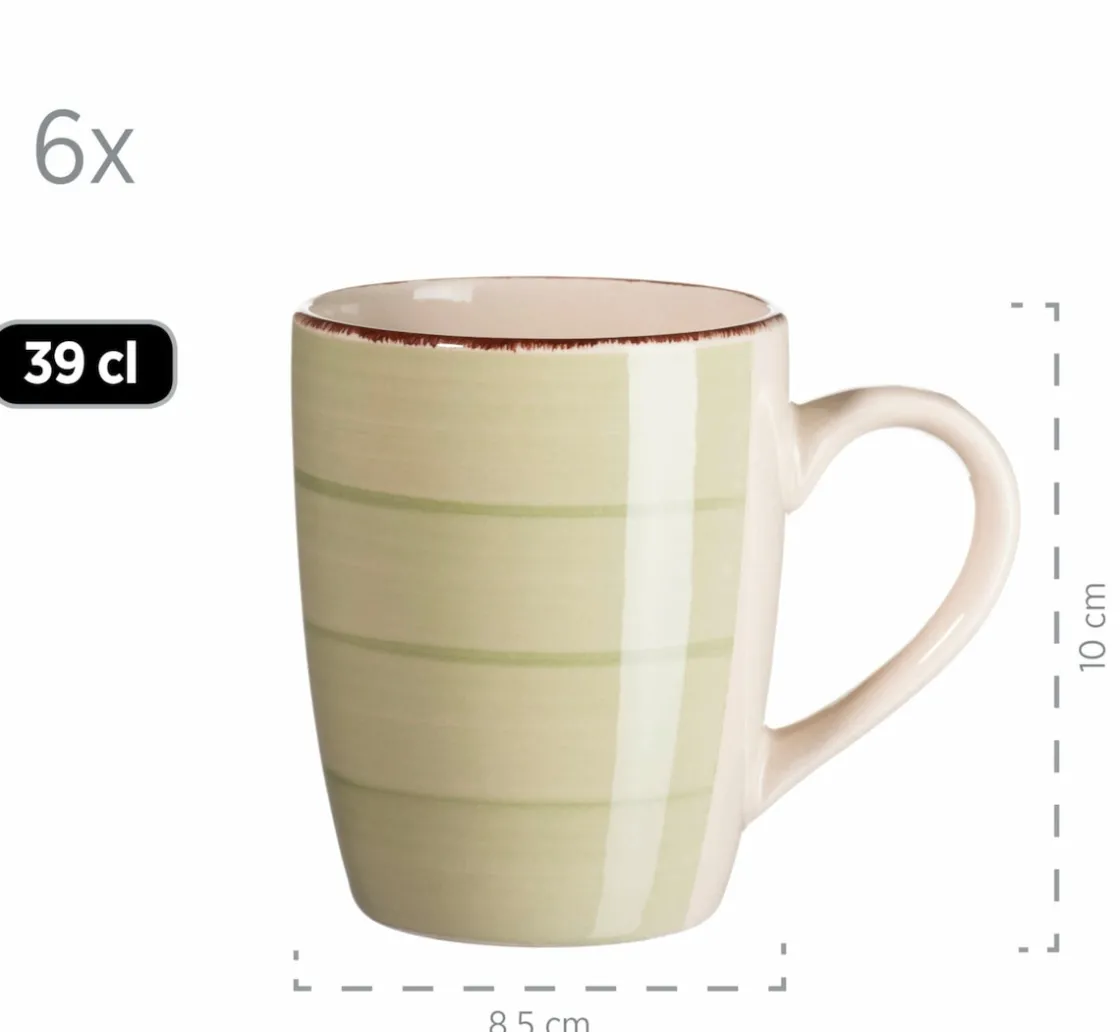 Geschirrsets|Die moderne Hausfrau Geschirr-Set, Steingut Lumaca Olivgrün