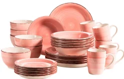 Geschirrsets|Die moderne Hausfrau Geschirr-Set, Steingut Lumaca Koralle