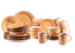 Die moderne Hausfrau Geschirr-Set, Steingut Lumaca Koralle