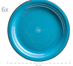 Geschirrsets|Die moderne Hausfrau Geschirr-Set, Steingut Lumaca Dunkelblau