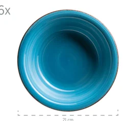 Geschirrsets|Die moderne Hausfrau Geschirr-Set, Steingut Lumaca Dunkelblau