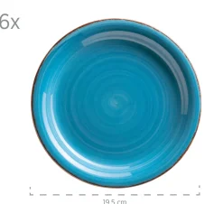 Geschirrsets|Die moderne Hausfrau Geschirr-Set, Steingut Lumaca Dunkelblau