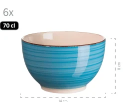 Geschirrsets|Die moderne Hausfrau Geschirr-Set, Steingut Lumaca Dunkelblau