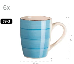 Geschirrsets|Die moderne Hausfrau Geschirr-Set, Steingut Lumaca Dunkelblau