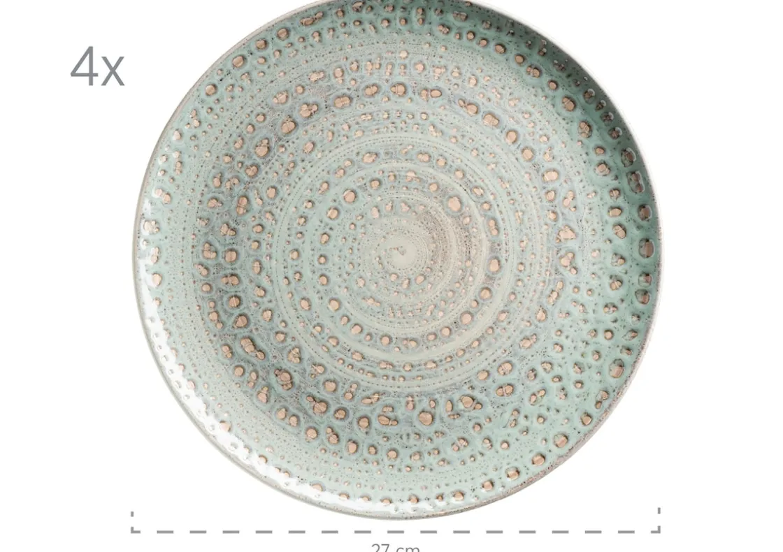 Geschirrsets|Die moderne Hausfrau Geschirr-Set, Steingut Spicy Market Grün