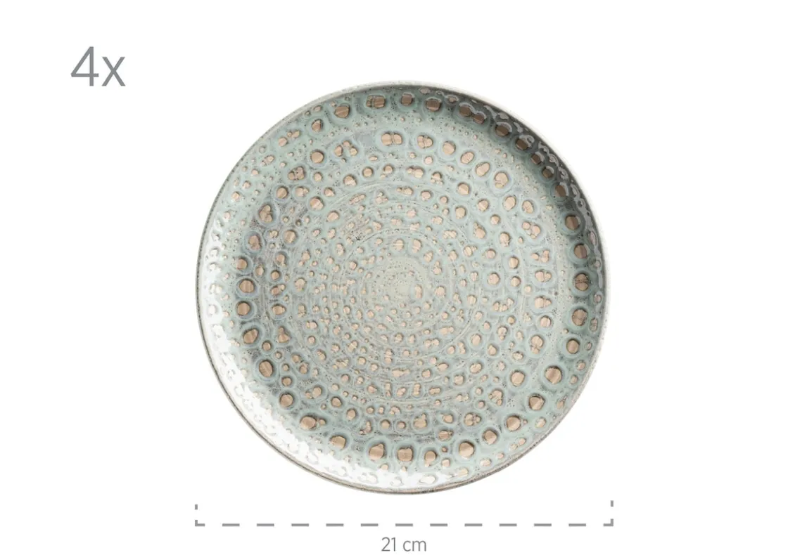 Geschirrsets|Die moderne Hausfrau Geschirr-Set, Steingut Spicy Market Grün