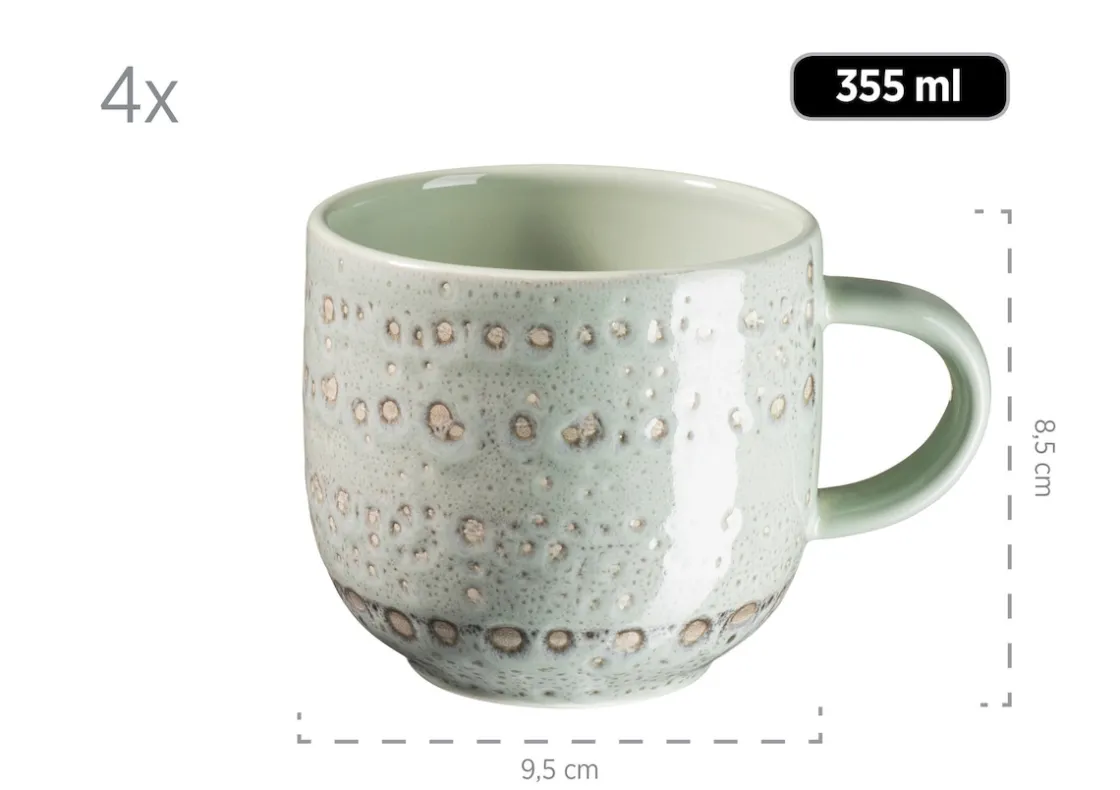 Geschirrsets|Die moderne Hausfrau Geschirr-Set, Steingut Spicy Market Grün