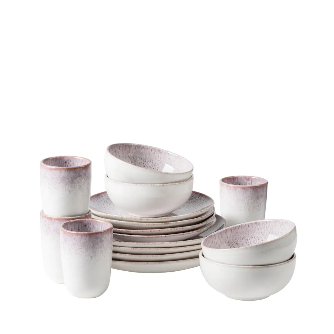 Geschirrsets|Die moderne Hausfrau Geschirr-Set, Steinzeug Alpenwiese Beere