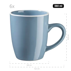 Geschirrsets|Die moderne Hausfrau Geschirr-Set, Steinzeug Elissa Blau