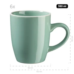 Geschirrsets|Die moderne Hausfrau Geschirr-Set, Steinzeug Elissa Grün