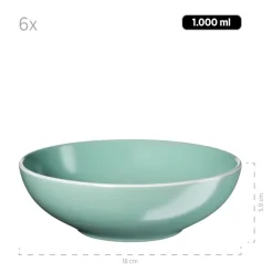 Geschirrsets|Die moderne Hausfrau Geschirr-Set, Steinzeug Elissa Grün