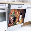 Die moderne Hausfrau Geschirrspüler Magnet-Dekofolie