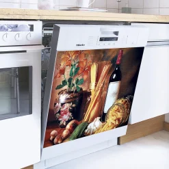 Die moderne Hausfrau Geschirrspüler Magnet-Dekofolie
