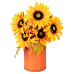 Herbstdekoration|Kunstpflanzen|Die moderne Hausfrau Gesteck „Sonnenblumen-Traum“