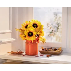 Herbstdekoration|Kunstpflanzen|Die moderne Hausfrau Gesteck „Sonnenblumen-Traum“