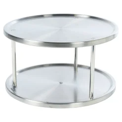 Gewürzregale|Schränke & Regale·Gewürzregale|Die moderne Hausfrau Gewürzregal-Schrankrondell "Doppeldecker", Edelstahl, drehbar, stehend