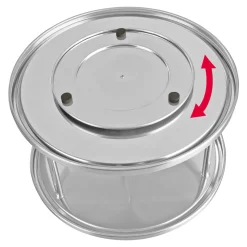 Gewürzregale|Schränke & Regale·Gewürzregale|Die moderne Hausfrau Gewürzregal-Schrankrondell "Doppeldecker", Edelstahl, drehbar, stehend