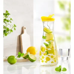 Kannen|Die moderne Hausfrau Glaskaraffe „Zitrone“, 1 l