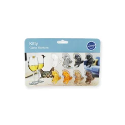 Die moderne Hausfrau Glasmarker "Kitty", 8 Stück