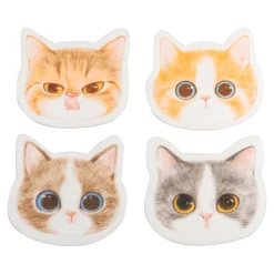 Untersetzer|Die moderne Hausfrau Glasuntersetzer „Katzen“, 4 Stück