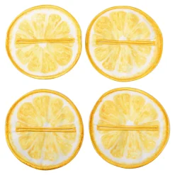 Untersetzer|Die moderne Hausfrau Glasuntersetzer „Zitrone“, 4 Stück