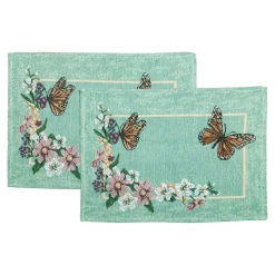Frühlingsdekoration|Platzsets|Die moderne Hausfrau Gobelin-Tischset „Schmetterling“, 2 Stück