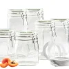 Gläser & Becher|Die moderne Hausfrau Gothika Vorratsglas-Set mit Deckel, Glas 7 x Einmachglas