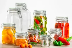 Gläser & Becher|Die moderne Hausfrau Gothika Vorratsglas-Set mit Deckel, Glas 7 x Einmachglas