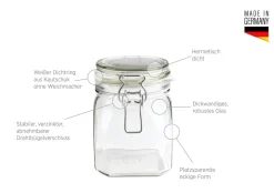 Gläser & Becher|Die moderne Hausfrau Gothika Vorratsglas-Set mit Deckel, Glas 7 x Einmachglas