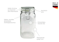 Gläser & Becher|Die moderne Hausfrau Gothika Vorratsglas-Set mit Deckel, Glas 7 x Einmachglas