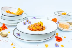 Geschirrsets|Die moderne Hausfrau Gourmetteller Set, Porzellan Pintar Beige / Braun