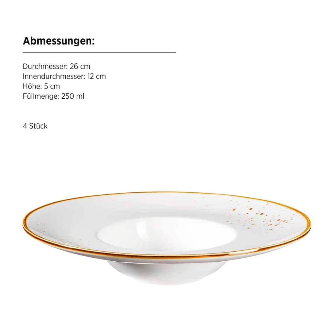 Geschirrsets|Die moderne Hausfrau Gourmetteller Set, Porzellan Pintar Beige / Braun