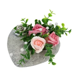 Grabaufleger|Die moderne Hausfrau Grabgesteck "Rosenherz"