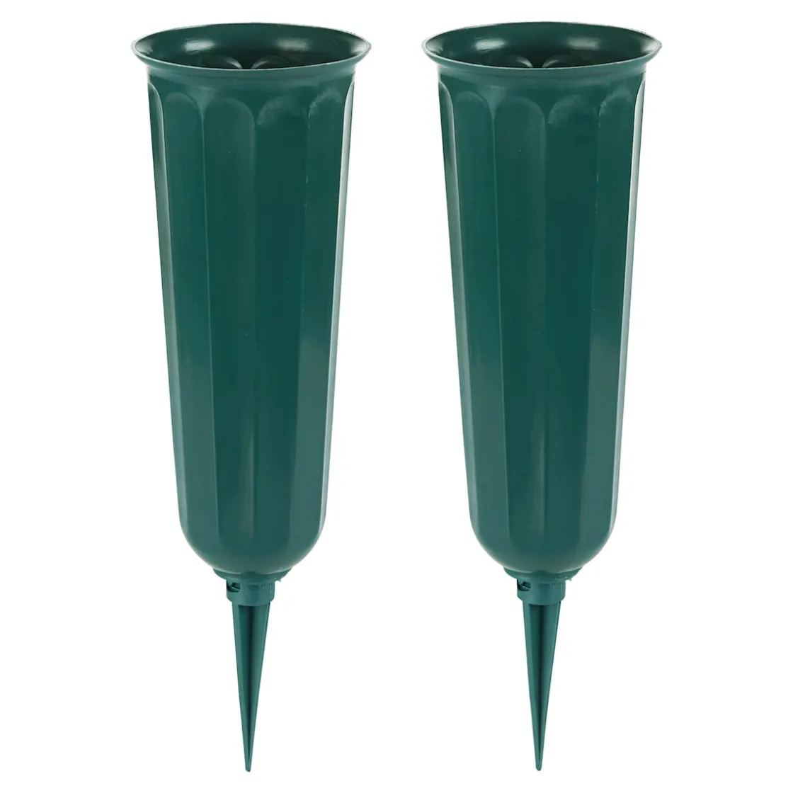 Grabdeko|Die moderne Hausfrau Grabvase, 2 Stück