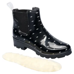 Damen Die moderne Hausfrau Gummistiefelette „Punkte“ 2 in 1