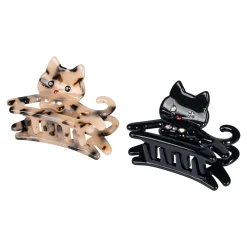 Die moderne Hausfrau Haarklammer-Set „Katze“, 2 Stück