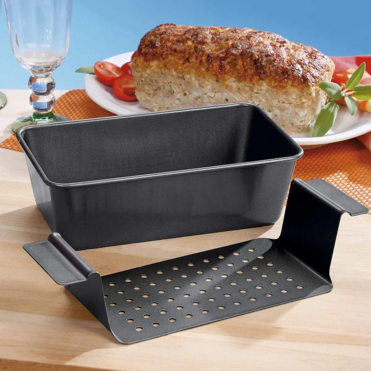 Die moderne Hausfrau Hackbraten-Form mit Fettauffangfunktion