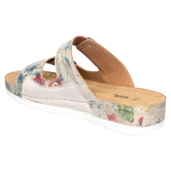 Pantoletten|Clogs & Pantoletten|Die moderne Hausfrau Hallux-Klett-Pantolette „Helga“ beige