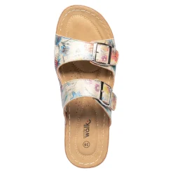 Pantoletten|Clogs & Pantoletten|Die moderne Hausfrau Hallux-Klett-Pantolette „Helga“ beige